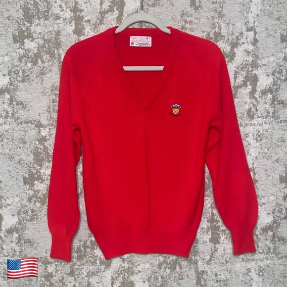 Vintage Beverly Hills Country Club Knit V Neck Sweater - Picture 1 of 5